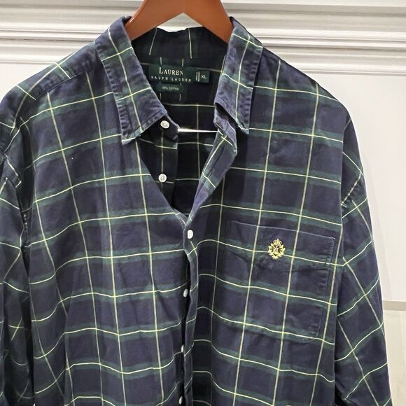Vintage Ralph Lauren Long Sleeve Button Oxford Crown Polo Crest Men’s XL - Picture 1 of 10